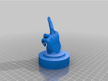 Mitte Finger Trophäe scout95 3d print model - Mito3D