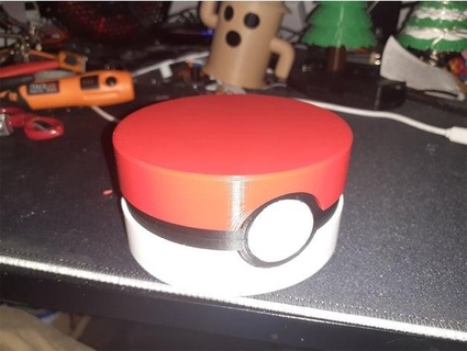 pokeball rounded remix 3dtwinkie 3d print model - Mito3D