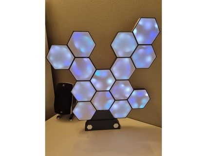Desktop Base Hexagon LED Mauer Lampe Name pending197 3d print model - Mito3D