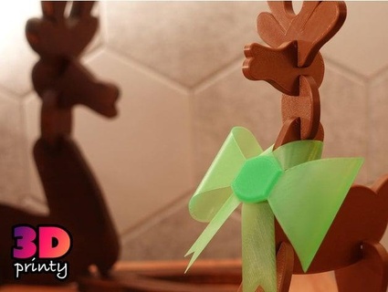 reindeer puzzle 3d-printy 3d print model - Mito3D