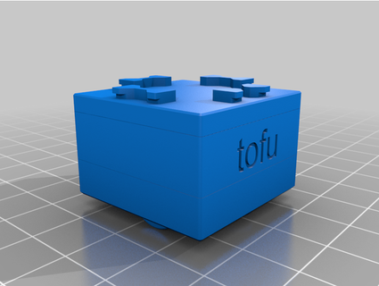 tofu gusta cubo bloquear ken1hayashi 3d print model - Mito3D