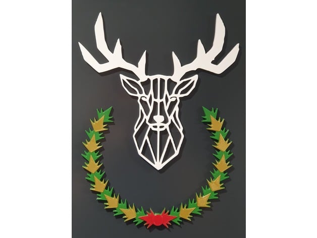christmas wreath - door decoration stenky1986 3D print model - Mito3D