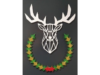 christmas wreath - door decoration stenky1986 3d print model - Mito3D