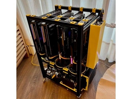vertical gpu mining rig v3 - custom parts lopesmcc 3d print model - Mito3D