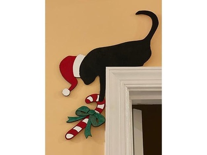 christmas cat door corner isabellem 3d print model - Mito3D