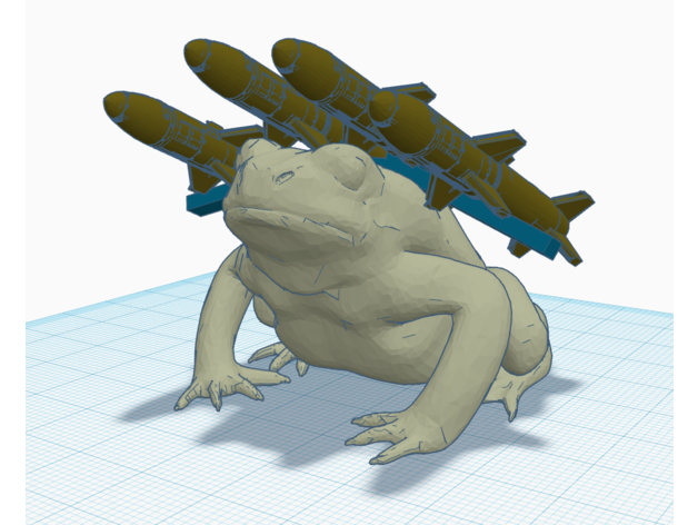 missile toad spazination 3D print model - Mito3D