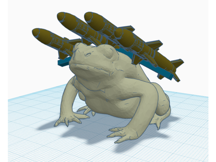 missile crapaud spazination 3d print model - Mito3D