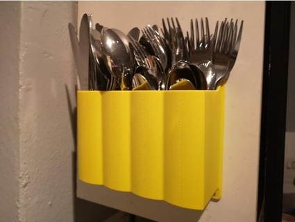 cutlery holder wall jurasik 3d print model - Mito3D