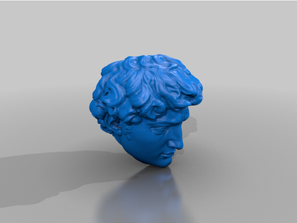michaelangelo's david bust bisected 45 cleanest print k3d creates 3d print model - Mito3D
