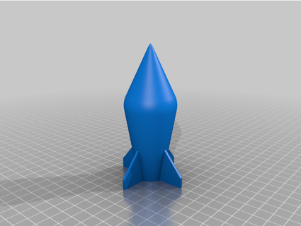 mini kids finger rocket vase mode printing budget 3d print model - Mito3D