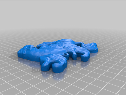 zürafa ay oval kolye pcn3dprinting 3d print model - Mito3D