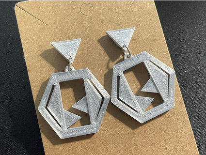 trihex earring toriannme 3d print model - Mito3D