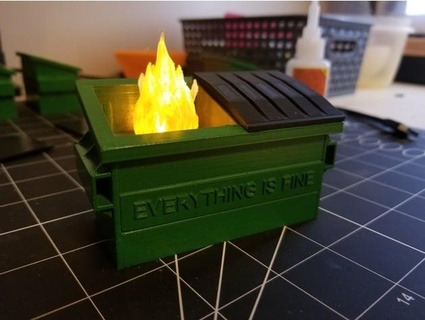 dumpster fire - everything fine kokanee483 3d print model - Mito3D