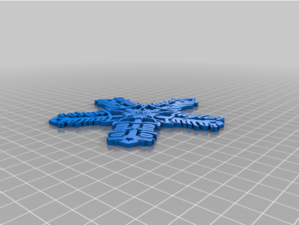 snowflake taylor blindog143 3d print model - Mito3D