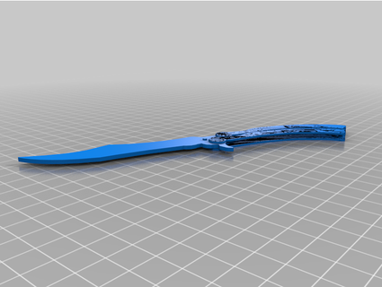 csgo working print place butterfly knife random12736 3d print model - Mito3D