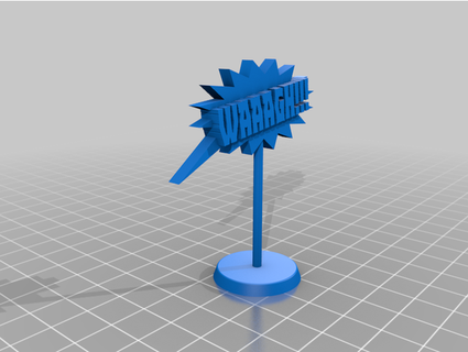 waaagh speech bubble token marker ninjawolfhybrid 3d print model - Mito3D