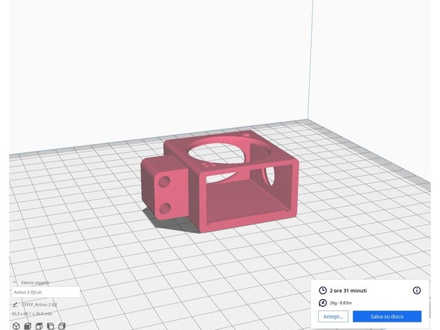 dji aksiyon 2 durum kılıf anselasa 3D print model - Mito3D