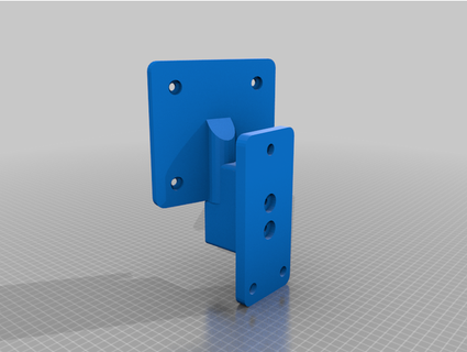 monitor arm wall mount 180 degree rotation sharpdesign 3d print model - Mito3D