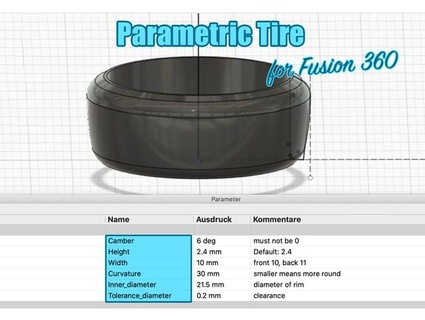 parametric tire rc drift k989 mini z etc fusion360 petrow 3d print model - Mito3D