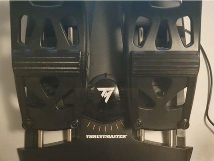 thrustmaster tfrp tflight rudder pedals footrest marusk 3d print model - Mito3D