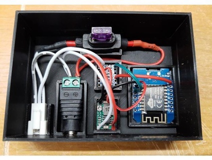 wled esp8266 d1 mini estilo 12v conduziu controle caixa atormentado 3d print model - Mito3D