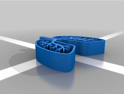 lungs wallart ornament spazticmethod 3d print model - Mito3D