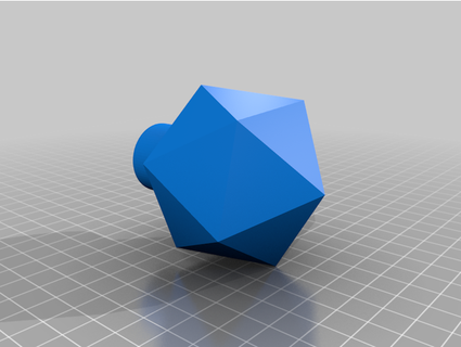 icosahedron curtain rod end cap feoche 3d print model - Mito3D