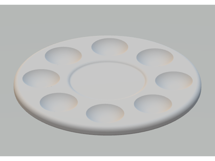 dipingere tavolozza coperchio serratura chriskniti 3d print model - Mito3D
