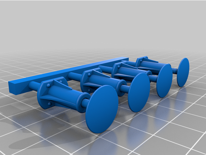 20in wagon buffer - round stock 5d stoke 3d print model - Mito3D