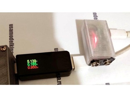USB şarj edilebilir lipo 9f22 pil leobryn 3d print model - Mito3D