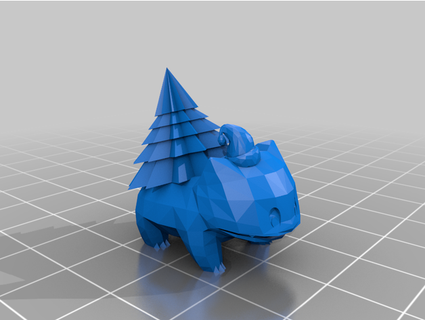 christmas bulbasaur alexanderbfrazier 3d print model - Mito3D