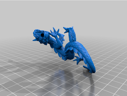 dragon shaped collar pcn3dprinting 3d print model - Mito3D