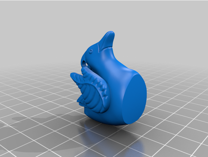 Céladon duck shaped boucles d'oreilles pcn3dprinting 3d print model - Mito3D