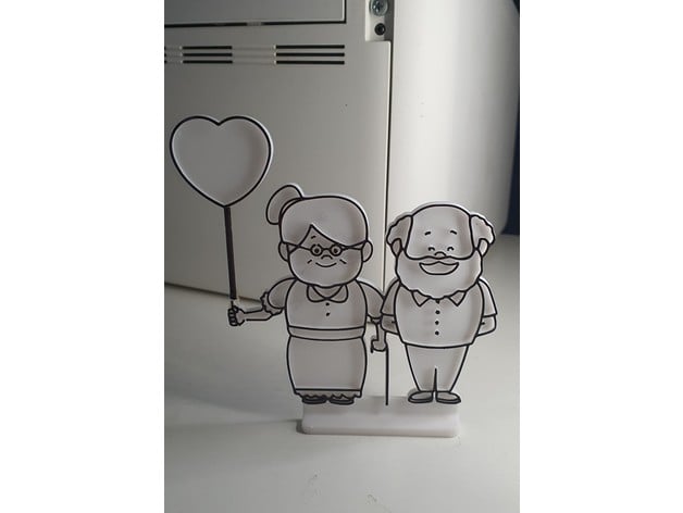 happy old couple alwaysblue 3D print model - Mito3D