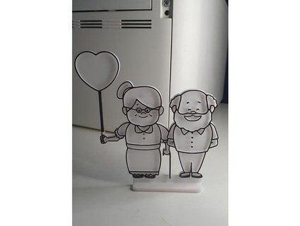 happy old couple alwaysblue 3d print model - Mito3D