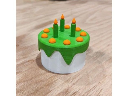 birthday cake gift box pokaraquet 3d print model - Mito3D