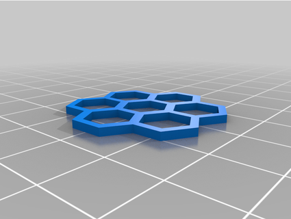 fav esagonale bloc bleu 3d print model - Mito3D