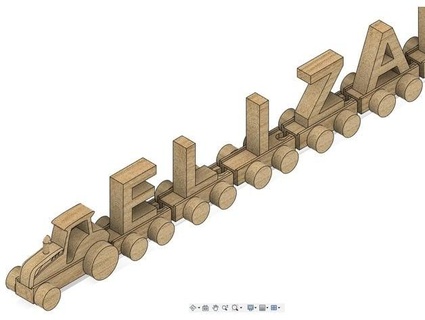 alfabeto trem capelães 3d print model - Mito3D