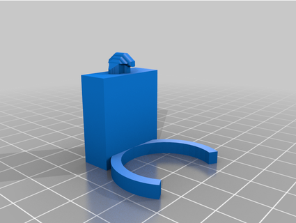 isoprpile alcol bottiglia scanalato rotaia mountstl glitch 3d print model - Mito3D