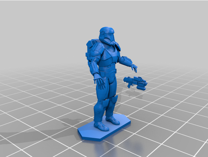 clone commando stella guerre esercito uomini jedijayfish 3d print model - Mito3D