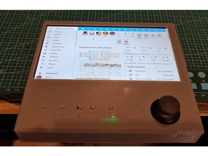 Accueil maison assistant kiosque mode rpi02w + ips 7 manette contrôle électronlibre 3d print model - Mito3D