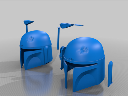 boba fett casco Diviso 3d Grazie 3d print model - Mito3D