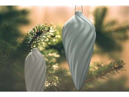 spirale lacrima Natale ornamento dal morsetto 3d print model - Mito3D