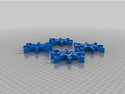 snowflakes jblue72 3d print model - Mito3D