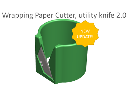 wrapping paper cutter utility knife 20 ezoom404 3d print model - Mito3D
