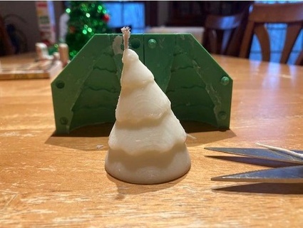 Noël arbre bougie moule Ryan Martel 3d print model - Mito3D