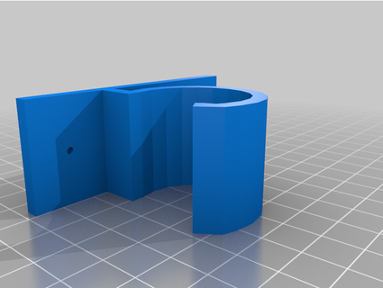 soporte barra cortina simples 280 mm diametro claudio 3d print model - Mito3D