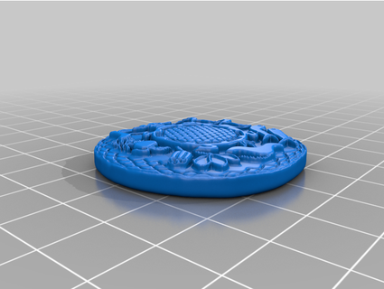 turtle patterned kolye pcn3dprinting 3d print model - Mito3D