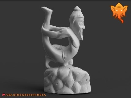 yoga gurú ardha dhanurasana half bow postura vedicfutura 3d print model - Mito3D