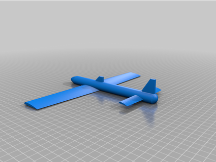 avion low poly concombrez 3d print model - Mito3D